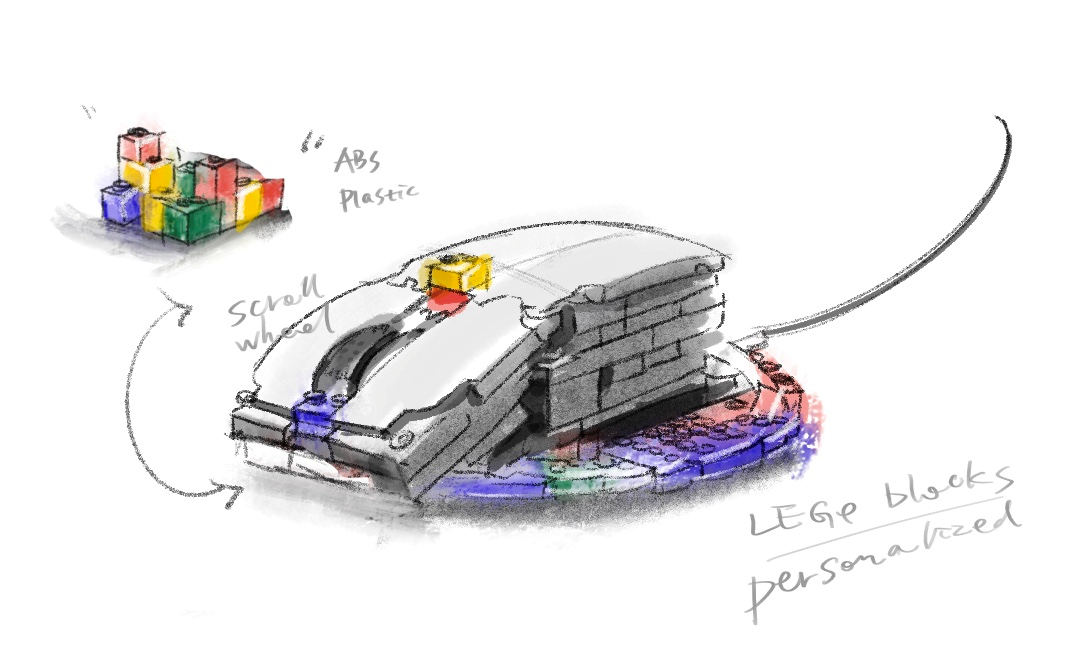 mouse inspired by lego